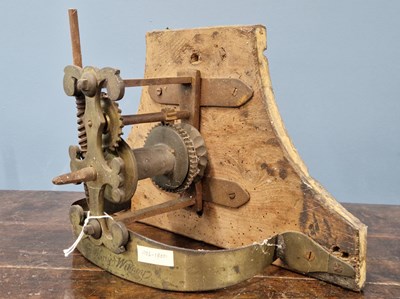 Lot 1460 - An 18th century brass and steel meat jack...