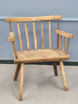 Lot 1464 - A 19th century Irish 'Hedge' armchair. H 73 W...