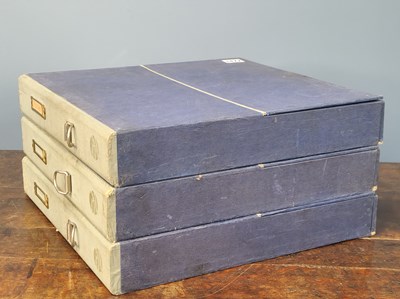 Lot 1472 - Three blue filing folders containing classical...