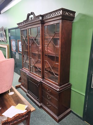 Lot 1474 - A 19th century mahogany library bookcase with...