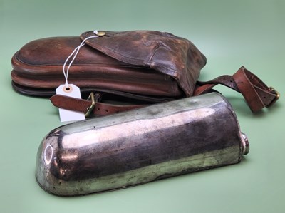 Lot 1497 - A leather saddlery cased electroplated...