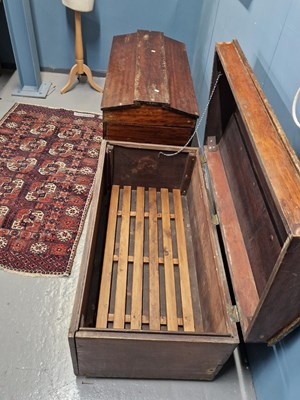 Lot 1511 - A pair of country house teak...