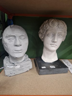 Lot 510 - A composition head of a lady together with...