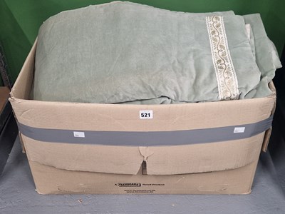 Lot 521 - A pair of red velvet and two pairs of pale...