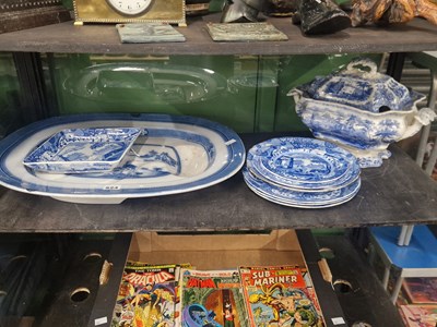 Lot 524 - Spode's Italian wares, a blue and white...