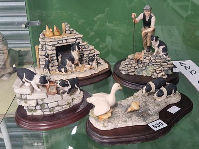Lot 539 - Four Border Fine Art sheep dog groups
