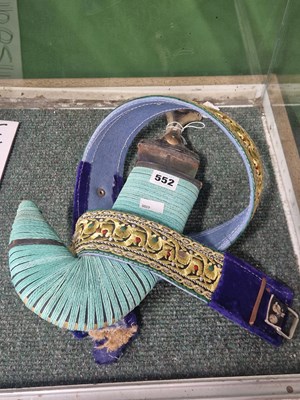 Lot 552 - An antler handled Arabian dagger in a cloth...