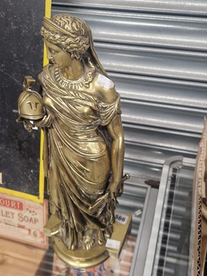 Lot 566 - A polished bronze figure of Athena