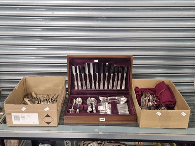 Lot 569 - A wooden canteen of Viners electroplate...