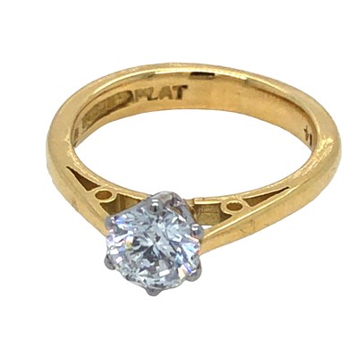 Lot 1012 - A certificated hallmarked 18ct yellow gold and...