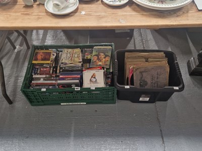 Lot 667 - A collection of DVDs together with some 78rpm...