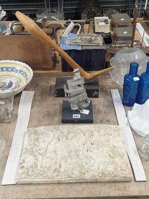 Lot 692 - A Bacchic relief panel, an American brutalist...