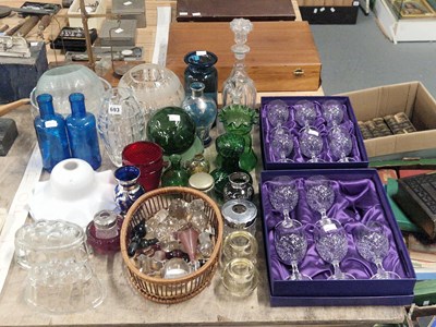 Lot 693 - Boxed Edinburgh Crystal wine glasses, jelly...