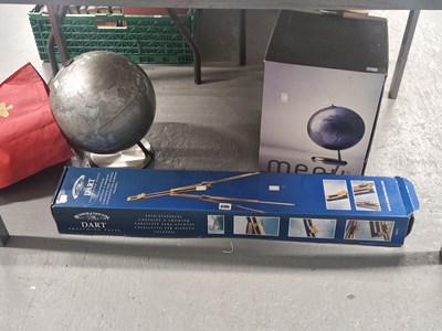 Lot 696 - A boxed terrestrial globe together with a...