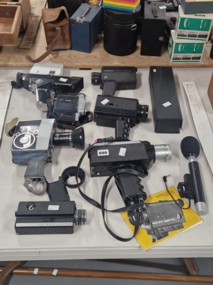 Lot 698 - Seven various cine cameras together with a...