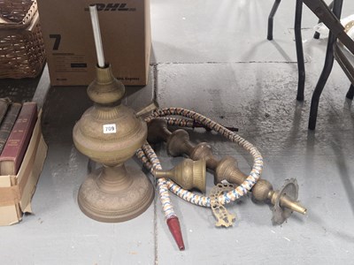 Lot 709 - A brass hookah pipe