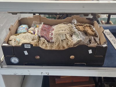 Lot 717 - Dress patterns, knitting wool, lace bands, an...