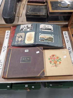 Lot 743 - Six albums containing postcards or scraps