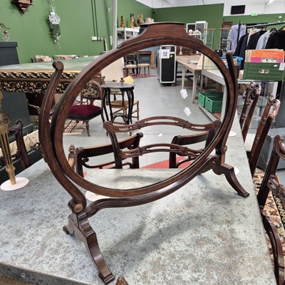 Lot 12 - A 19th century swing mirror
