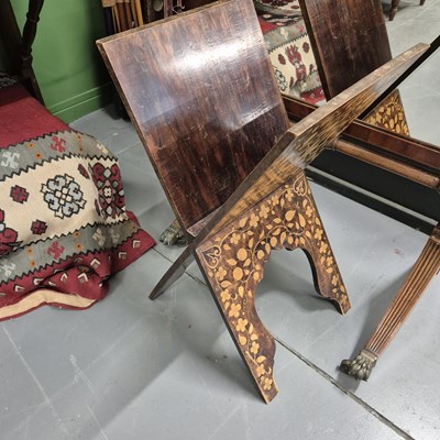 Lot 20 - A folding Koran stand