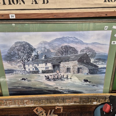 Lot 23 - D. Crossway, 20th century, rural farmhouse...