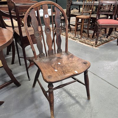 Lot 35 - An unusual wheel back country side chair
