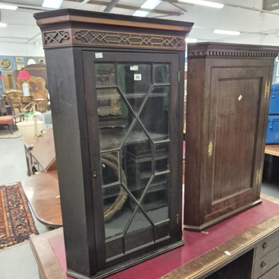 Lot 56 - Two 19th century corner cabinets. Largest - H...