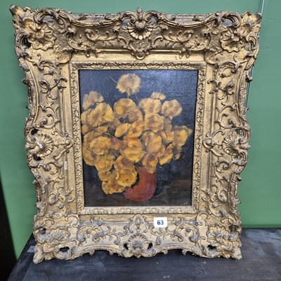Lot 63 - K W L ?? early 20th century. still life oil on...