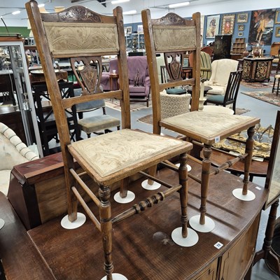 Lot 71 - A pair of bedroom chairs.