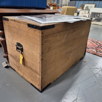 Lot 80 - A large pine blanket chest and two Georgian...