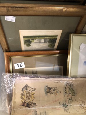 Lot 95 - A watercolour study of an antelope, an oil...