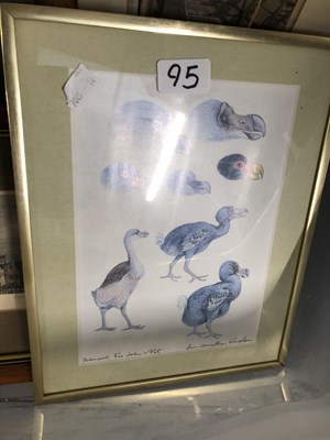 Lot 95 - A watercolour study of an antelope, an oil...