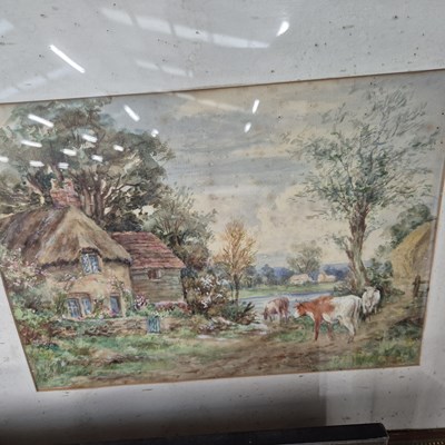 Lot 99 - An early 20th century watercolour of a rural...