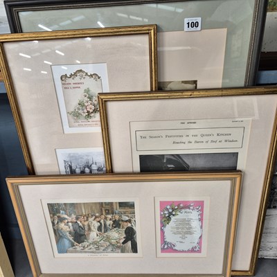 Lot 100 - Various menu advertisments etc.