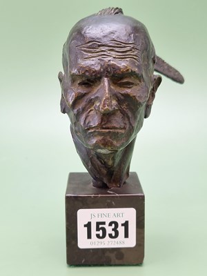 Lot 1531 - Harry Jackson (1924-2011), a bronze head of an...