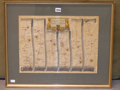 Lot 1534 - A John Ogilby road map from Bristol to Banbury....