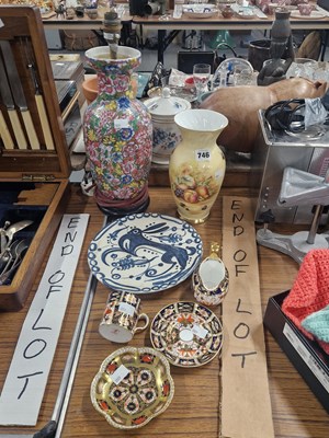 Lot 746 - Crown Derby Imari palette wares, a Chinese...