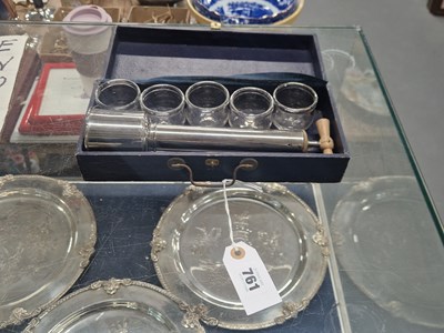 Lot 761 - A cased apothecary's cupping set