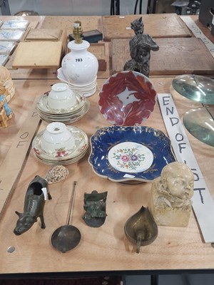 Lot 783 - A Chinese silver and copper splashed bronze...