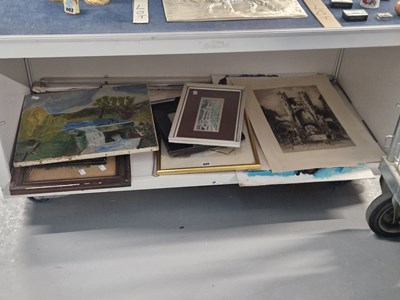 Lot 805 - A collection of prints and pictures, some framed