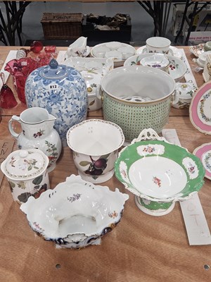 Lot 812 - A Chinese blue and white jar and cover, a two...