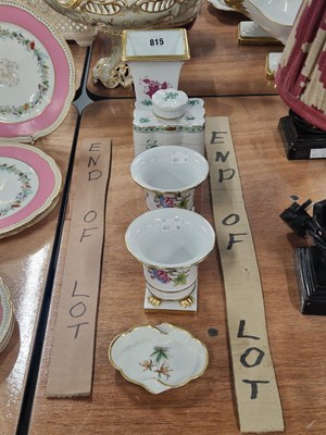 Lot 815 - Five Herend porcelains to include a pair of...