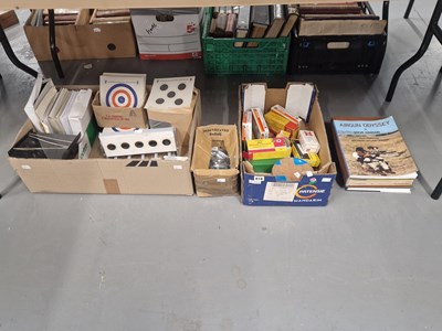 Lot 818 - Air gun booklets, various targets, boxes of...