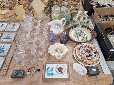 Lot 824 - Various drinking and dessert glasses, a pair...