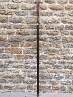 Lot 1547 - An 1830 long staff, the black ground decorated...