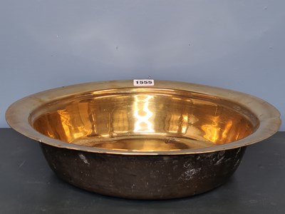 Lot 1555 - A brass bowl, probably early 18th century...