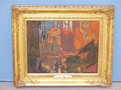 Lot 1601 - Sir Frank Brangwyn (1867-1956), a street scene...