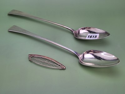 Lot 1615 - A pair of Old English pattern basting spoons,...