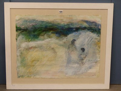 Lot 1625 - 20th century school, two figures in an...