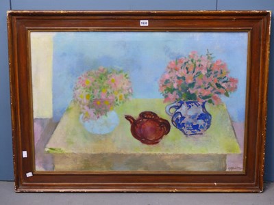 Lot 1630 - Stella Steyn (1907-1987), a brown tea pot...
